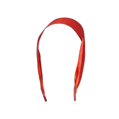 Шнур-лента 25 см с наконечниками для пакетов Красный, L- 28 см, крючок прозрачный, 100 шт.